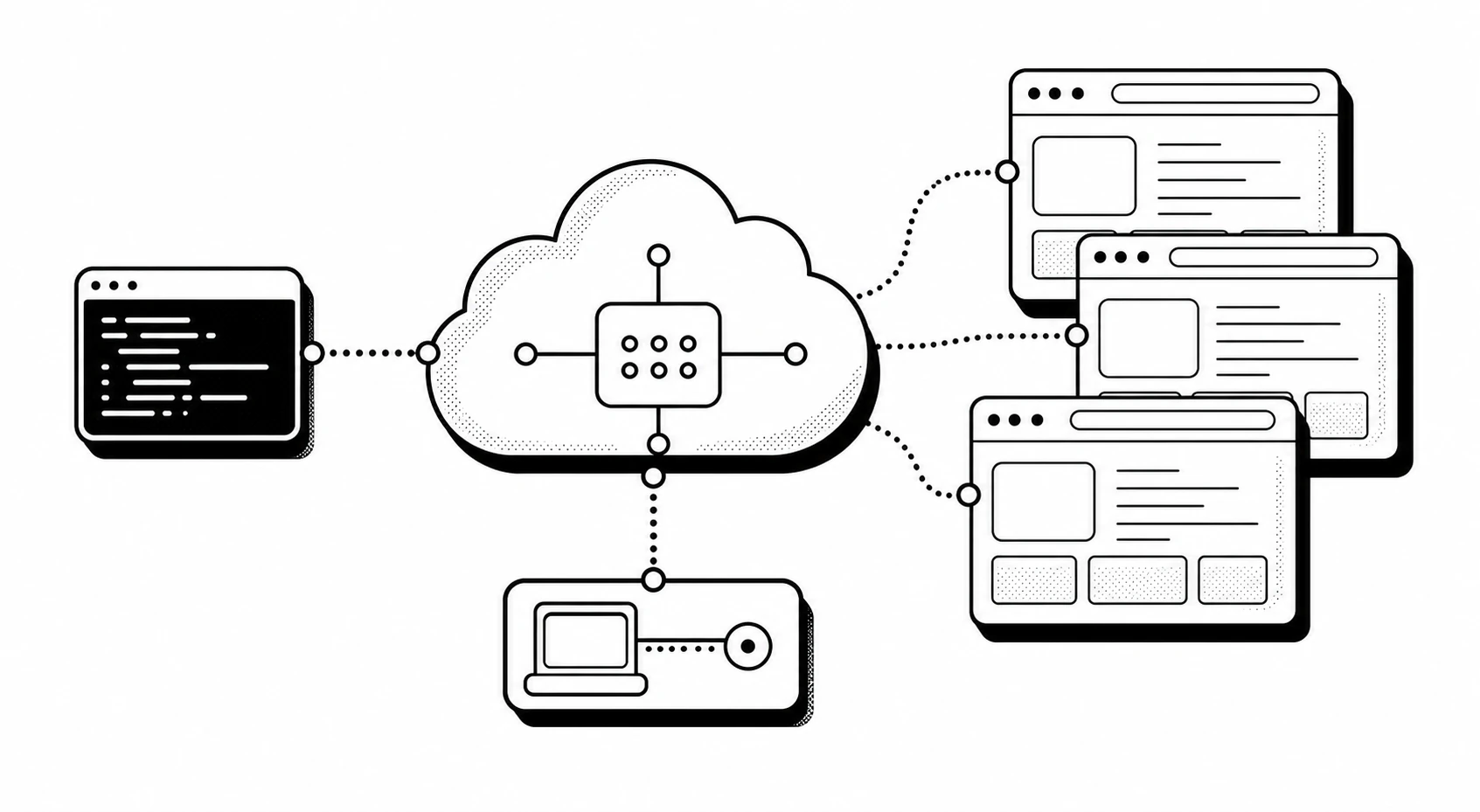 Схема сети облачных браузеров xClouds